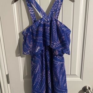 G by Guess Blue and Pink Mini Dress